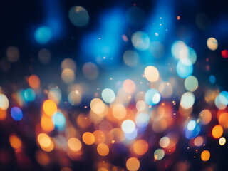 Obraz premium Blurred lights form colorful abstract backdrop.