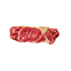 Obraz premium Red meat, a raw ingredient, on a transparent background for cooking delicious dishes