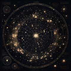 A sacred geometry star map.