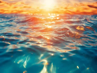 Foto op Plexiglas A vibrant bokeh background captures the essence of a sunlit seaside adventure. © Llama-World-studio