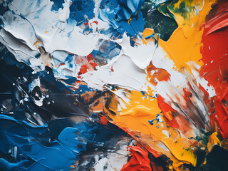 Chaotic blend of colors on canvas showcases artistic self-expression.