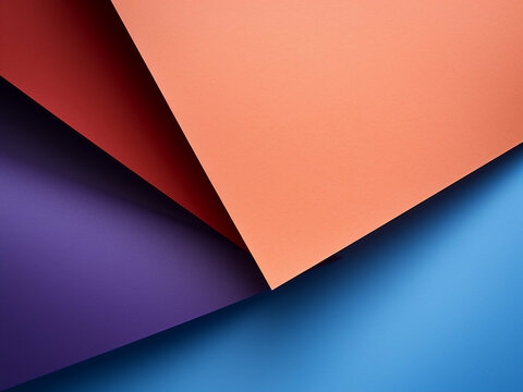Papers arranged geometrically showcase vibrant tones.