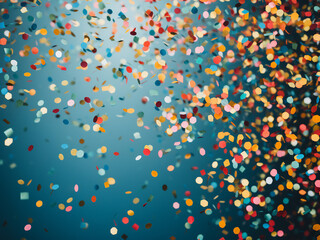 Abstract background: a burst of colorful confetti.