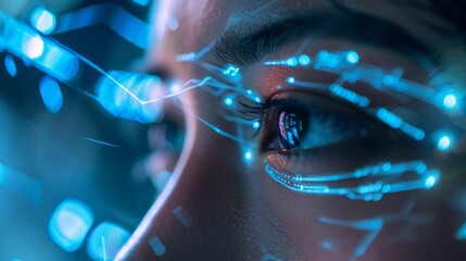 Extreme close-up of a person's face expressing understanding and awareness while receiving cybersecurity training, demonstrating the importance of human factor in security.