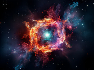 Explore the mesmerizing colors of a digitally rendered nebula.