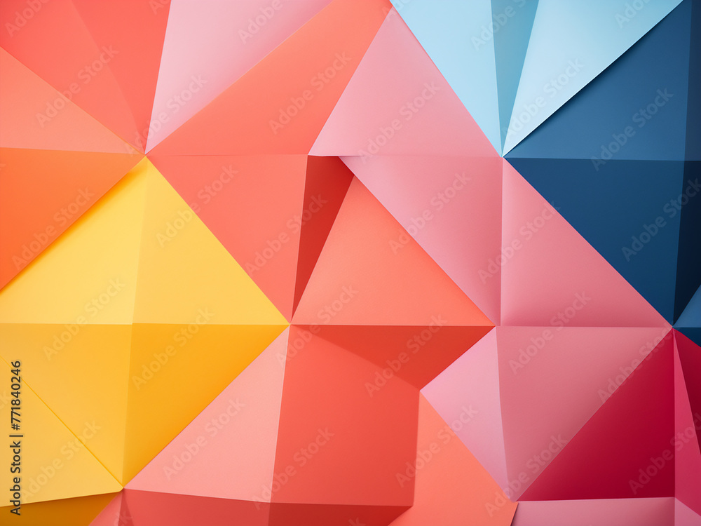 Poster vibrant paper creates an empty background with geometric positioning.
