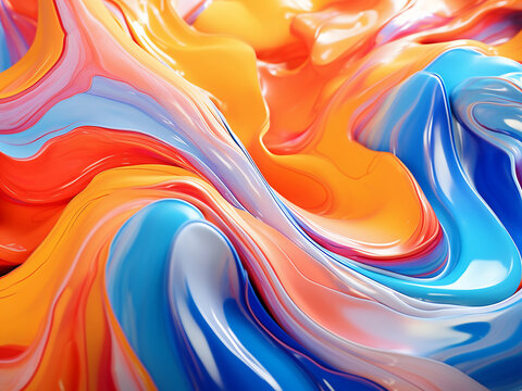 Colorful liquid paint design for wallpapers and packaging backgrounds.