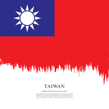 Flag of Taiwan, vector illustration 