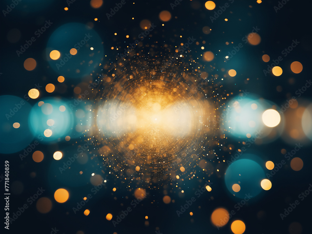 Poster night lights blur into abstract circular bokeh, setting a mystical scene.
