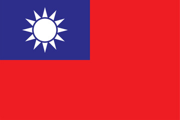 Flag of Taiwan, vector illustration 