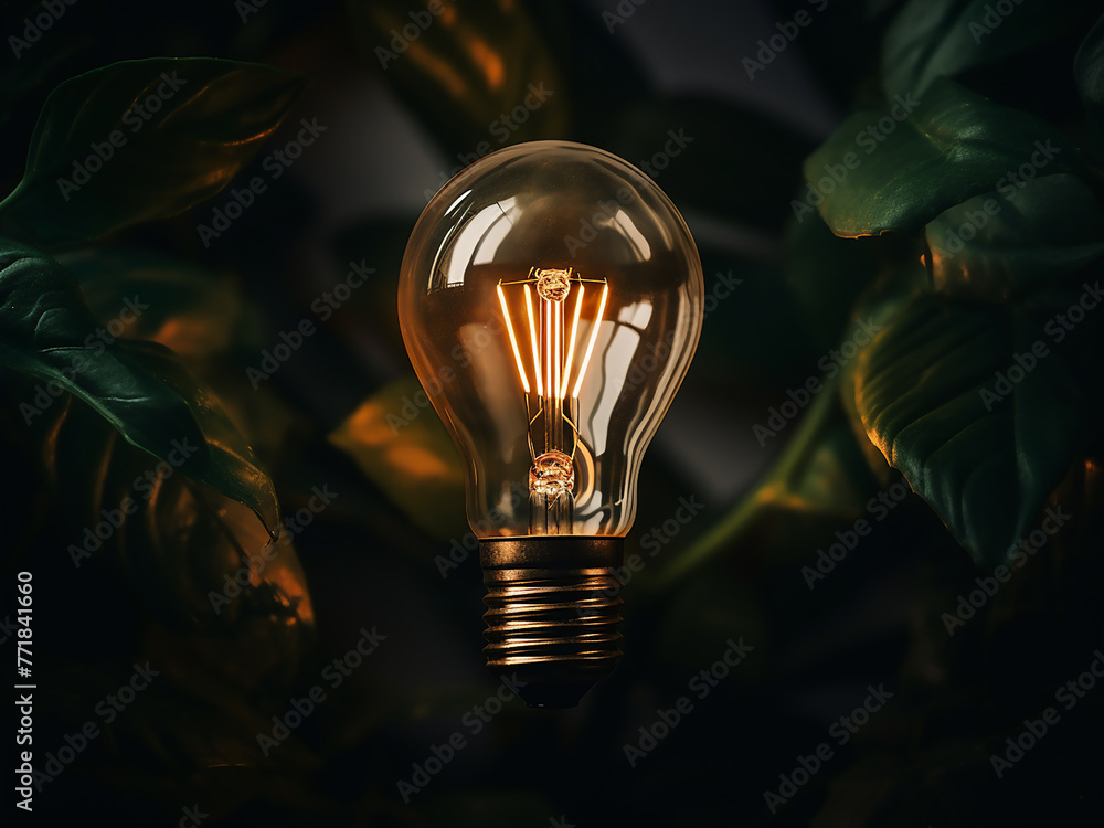 Poster soft glow emanates from an electric lamp, creating an inviting atmosphere in a dark room.