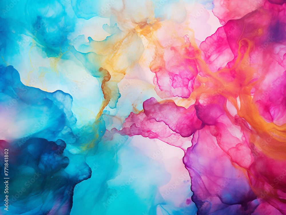 Poster alcohol inks create a modern abstract painting usable as background or texture.