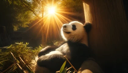 Fensteraufkleber panda in the jungle © ki