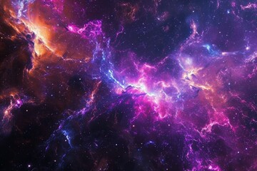 Obraz premium The birth of the cosmos background with nebulae and stars.