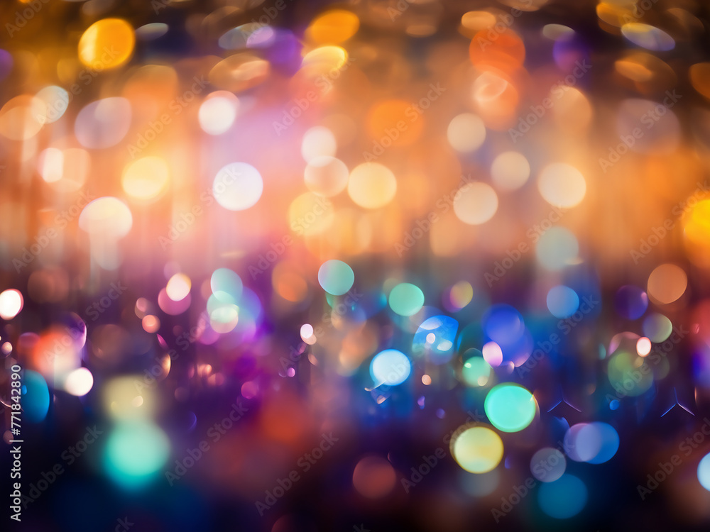 Poster abstract background showcases colorful light bokeh.