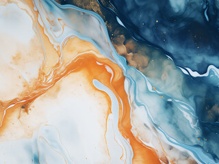 Abstract stone pattern with alcohol ink on marble-like texture.