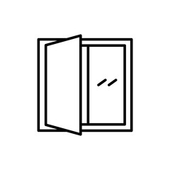 Window outline icons, minimalist vector illustration ,simple transparent graphic element .Isolated on white background