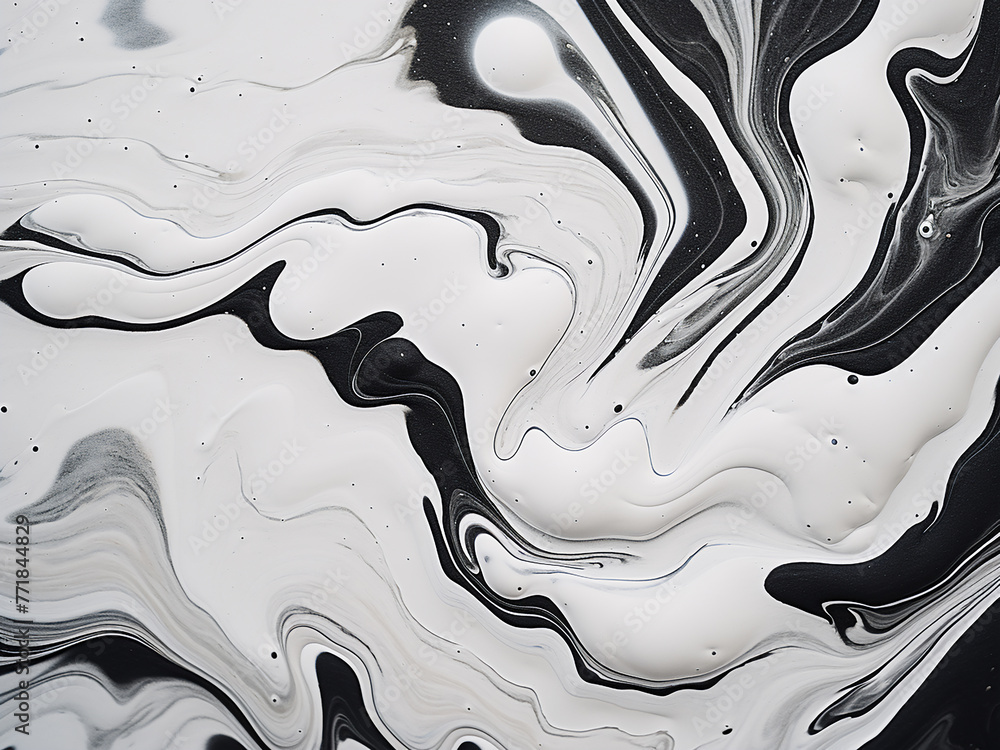 Poster smooth marbling pattern emerges from abstract painting on textured paper.