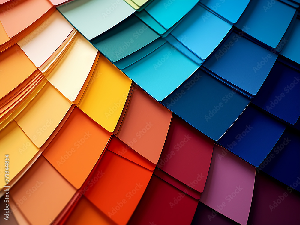 Poster abstract background features a multicolor paint sample.
