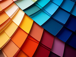 Fototapeta premium Abstract background features a multicolor paint sample.
