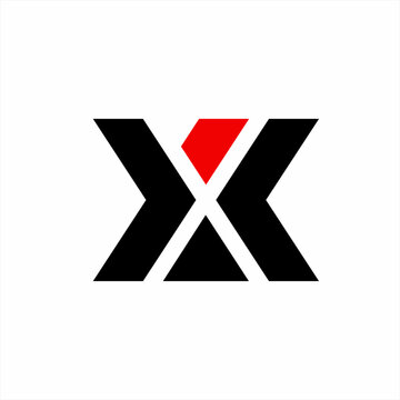 Abstract letter YK, X logo design with arrow sign.