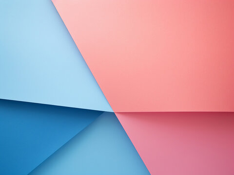 Trendy palette: Pink and blue paper texture adds vibrancy to design.