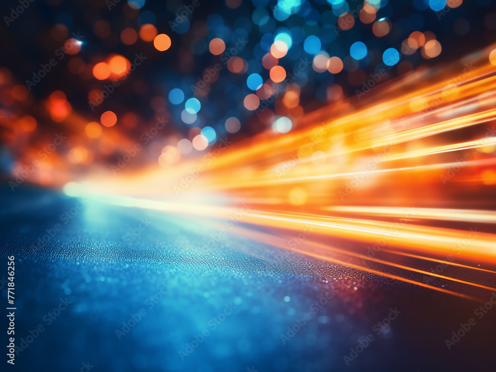 Poster rapid motion is depicted through bokeh in the abstract background.