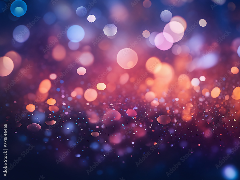 Poster bokeh-style background features vibrant colors against dark backdrop.