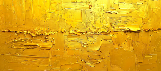 Artwork background in golden brushstrokes with textured background. Oil on canvas. Modern Art...