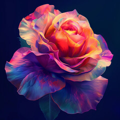 Fototapeta na wymiar Multicolored Rose