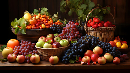 fruits and vegetables in the market