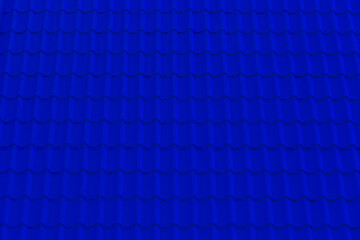 Blue Tile Roof Covering House Surface Mosaic Abstract Pattern Texture Background Home