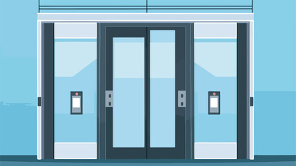 Elevator design over blue background vector illustr