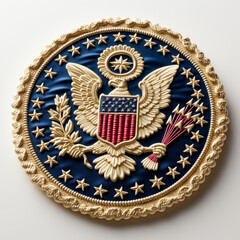 American Eagle Emblem on Navy Blue

