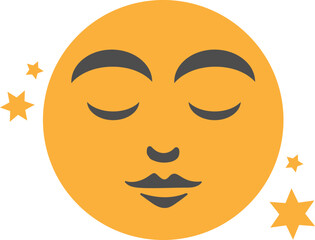 보름달, 자고 있는 달 아이콘