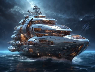 Gardinen ship in the sea © Deejay