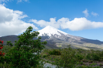 Fototapeta premium Subida al volcán Osorno, Chile.