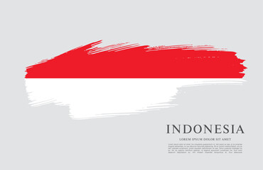 Flag of Indonesia, vector illustration 