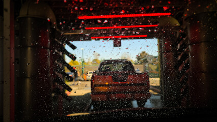 Car wash from the inside out. 