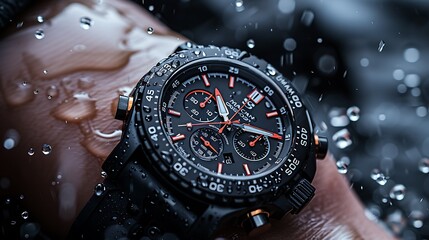 Capture the essence of rugged masculinity in a sporty chronograph watch, with its robust construction and bold design exuding confidence and strength.