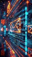 Virtual mail concept on a computer screen, a blend of innovation and connectivity