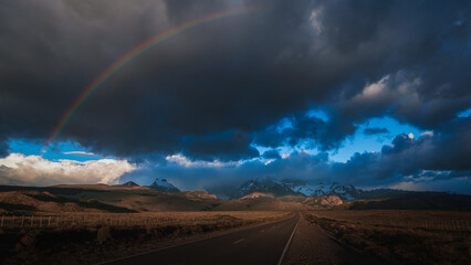 rainbow over the mountains