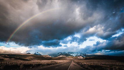 rainbow over the mountains