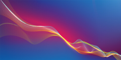 Abstract Gradient blue, yellow and purple contrast colors. For vector art design with a web banner background	
