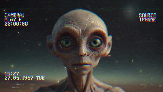 ilustração de ser extraterrestre no planeta estranho