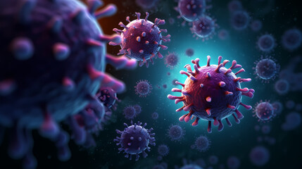 Virus closeup background