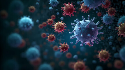 Virus closeup background