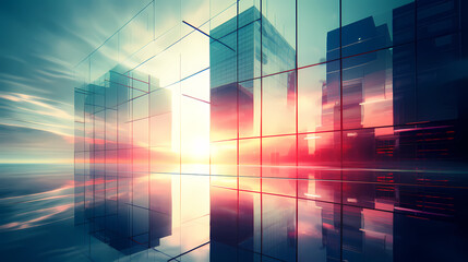 Modern building, glass facade