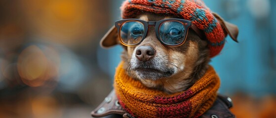 Charming pets dressed up for a special occasion - obrazy, fototapety, plakaty