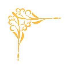 vintage border element art